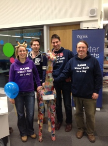 Some of the team at BBC Children in Need Exeter University 2012